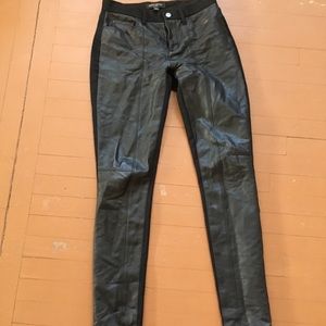 Banana Republic Half Leather Half Black Jeans